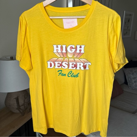 Ban.do Women’s High Desert Fan Club Yellow S/S Tee Size L - Picture 2 of 8
